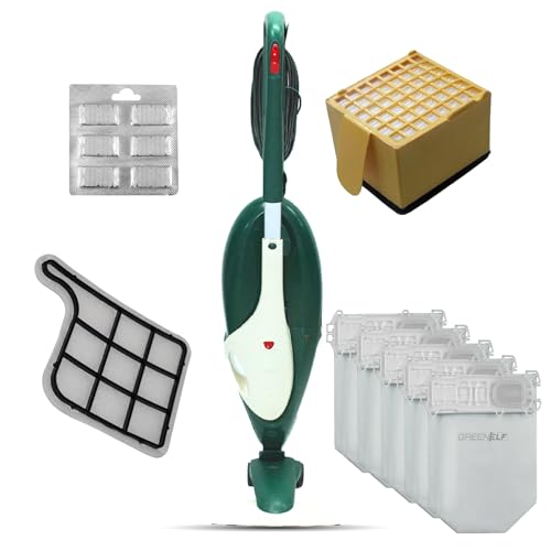 GREENELF Scopa Elettrica Folletto VK135 – Aspirapolvere con Filo, Potente, Ricondizionato | Folletto Rigenerato VK 135 con 2 Anni di Forniture 100% Compatibili Incluse, Testato e Garantito 24 Mesi