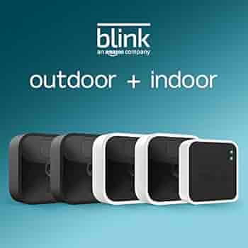 Blink Outdoor and Indoor (3rd Gen) – wireless, HD security cameras with two-year battery life and motion detection – 4 camera system