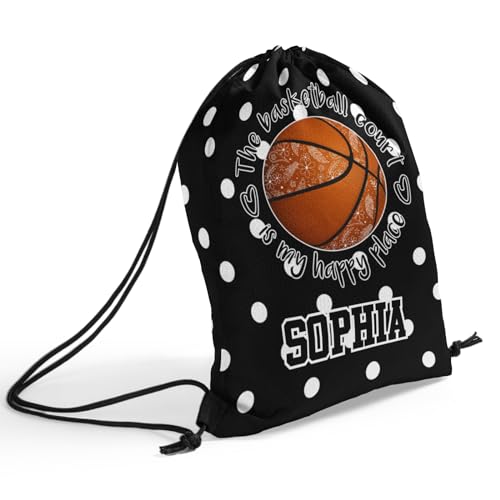 Boho Basketball Personalized Drawstring Sackpack Backpack String Bag Sports Gym Bag for Girls Waterproof Yoga Competition Bag4