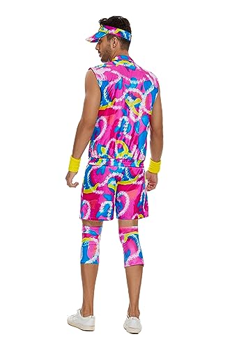 Ensemble aérobic multicolore au style authentique du cinéma pour soirée rétro