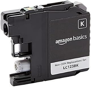 Amazon Basics Remanufactured Standard-Yield Inkjet Cartridge, Replacement for Brother LC123, Standard, Black, Pack of 1