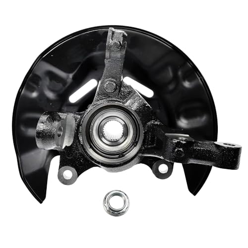 Image of Detroit Axle - Front Steering Knuckle & Wheel Bearing Hub for 2003-2008 Toyota Corolla, Steering Knuckle & Wheel Hub Bearing 2004 2005 2006 2007 Replacement