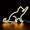 Cat LED Neon Sign Neon Light USB Powered Night Light, 3D Wall Art Decor Neon Signs For Bedroom Living Room Decor lamp Holiday Gift for Children Kids Girls (Warm White)