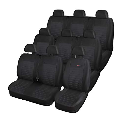 Mossa Fundas de Asientos adecuadas para Renault Trafic II Furgoneta (2001-2014) - para Tres Filas de Asientos - Elegance (E4)