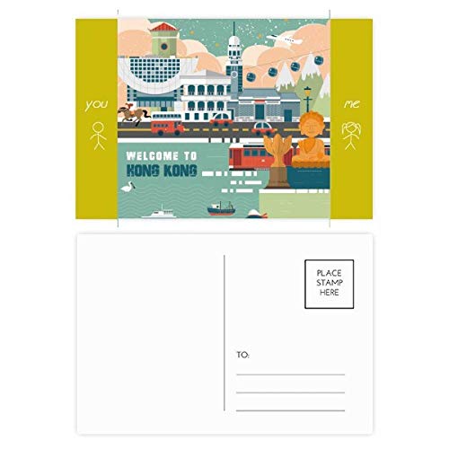 Jeu de cartes postales Hong Kong pour vos mots de remerciement