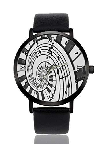 Musiknote Klavier Tastatur Damen Armbanduhr Ultra Dünn Gehäuse Extrem Einfache Analog Armband Damen Ultra Dünn Armbanduhr Japanisches Quarzwerk