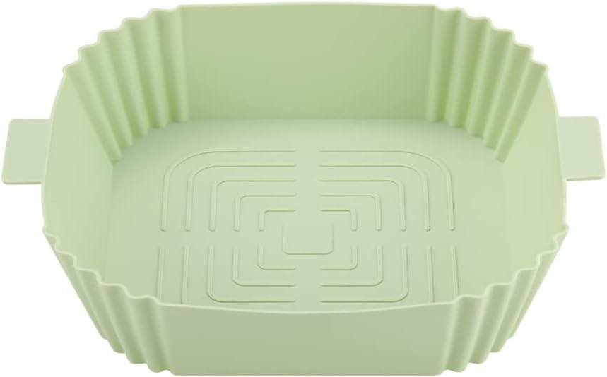 SGMVK Silicone Air Fryer Liners Reusable Liners Food Safe Air Fryers Oven Accessories Parchment Liner Paper,Silicone Baking Tray Pots Basket Heat Resistant Silicone Baking Tray Pots (Square, 1)