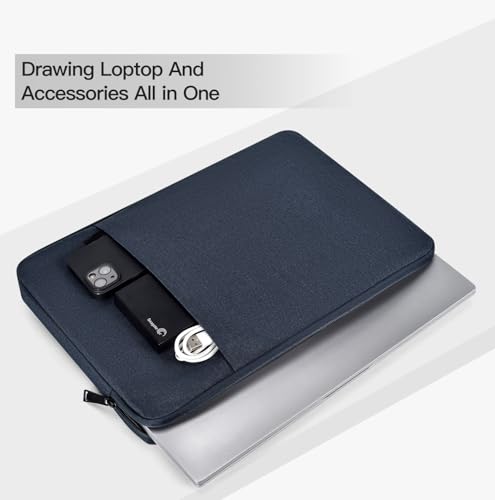 Image of 15.6 Inch Laptop Sleeve Case for HP Pavilion 15.6, Compatible with Acer Chromebook 15 / Aspire, ASUS Chromebook CX15 / VivoBook 15 16, Water Resistant Computer Carrying Bag, Navy Blue