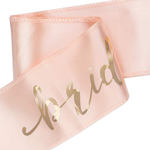 image for Konsait Rose Gold Bachelorette Bride to be Headband Tiara/Sash/Veil/Ba