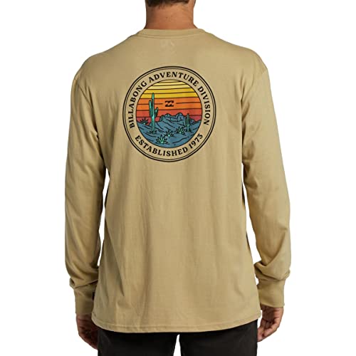 Billabong Rockies Long Sleeve Tee Sand Dune Lg #TOP3
