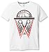 adidas Big Boys Climalite Short Sleeve March Mad Tee, White/Black, Medium