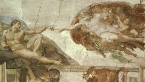 Pinturas Famosas Impresión Lienzo La Creazione Uomo de 60x90cm para Decoración