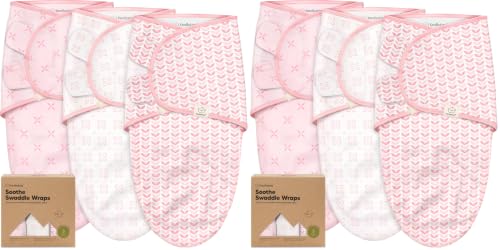 Image of KeaBabies 6-Pack Baby Swaddle Sleep Sacks - Organic Swaddles for Newborns, Infant 0-3 Months, Baby Girls, Boys, Soft & Snug Newborn Sleep Sack, Nursery Swaddling Blankets (Blossom, OS)