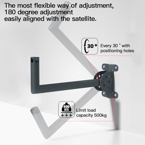 Foboull Starlink Long Wall Mount for Starlink Standard Actuated, 17 Inch Heavy Duty Starlink Mounting Kit, Compatible with Starlink Gen 2, Includes Starlink Mount by Foboull - Used condition - Image 4