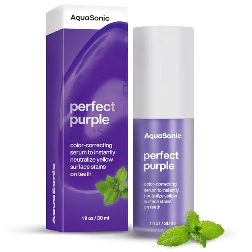 Image of AquaSonic Perfect Purple | Teeth Whitening, Color-Correcting Serum | Neutralize Yellow Stains | Mint Flavor