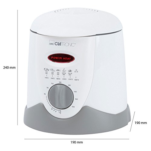 Clatronic® 2in1 Fondue-Fritteuse inkl. 6 Fonduegabeln | Fondue für Schokofondue & Käsefondue | Fritteuse für 1 Liter Öl/Fett | Bedienfeld mit Kontrolldisplay | Cool-Touch-Gehäuse | 840 Watt | FFR 2916 – Bild 7