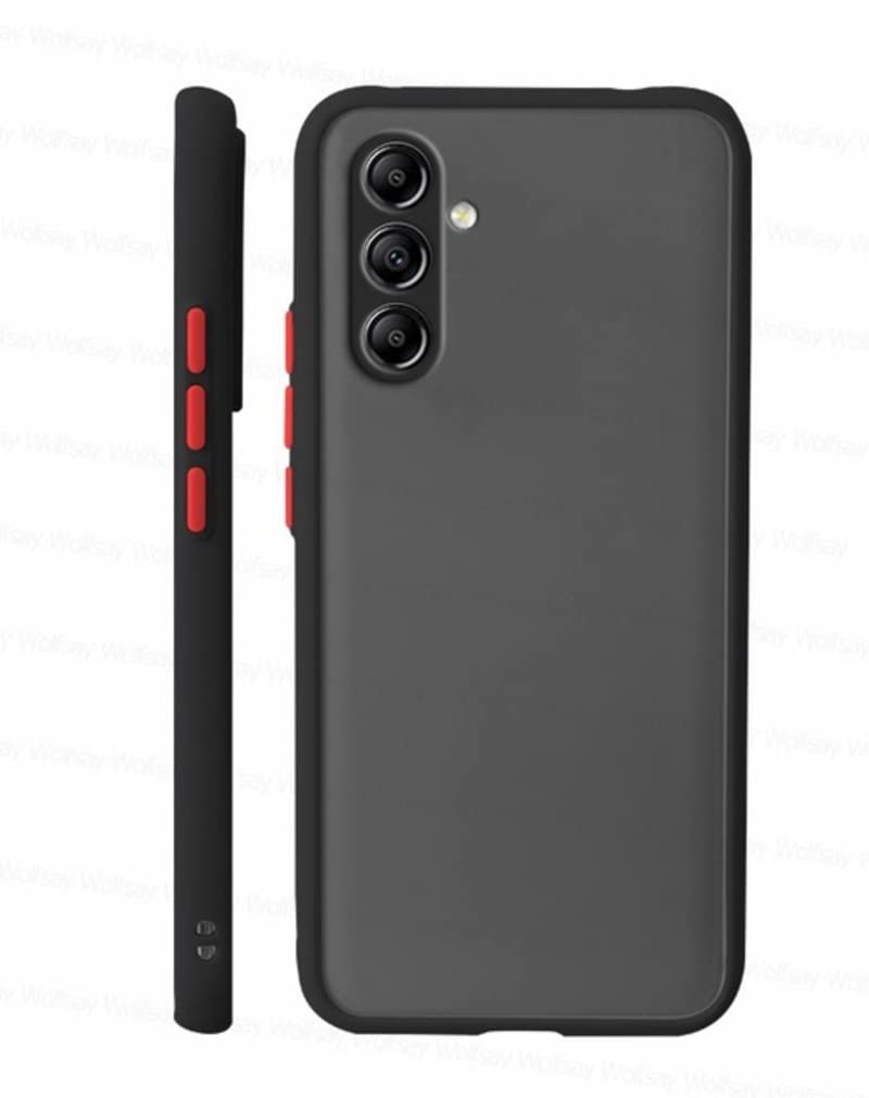 Zubitech Samsung Galaxy A24 Hybrid Smoke Cover Shockproof Polycarbonate Matte Hard Back Case TPU Silicon Edges Full Camera Protection Matte Finish Cover for Samsung Galaxy A24 (Black)