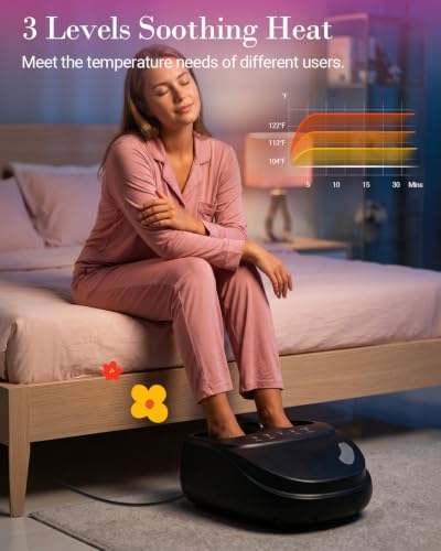 Image of CuPiLo Foot Massager with Heat & Scented Tablets, 2026 Upgraded, Shiatsu Feet Massager for Neuropathy & Plantar Fasciitis, Remote Control & 5 Levels Compression, Gifts for Women Men