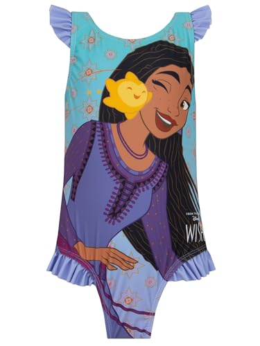 Disney Wish Girls Swimsuit | Girls' One-Piece Swimwear | Princess Swimsuits for Girls