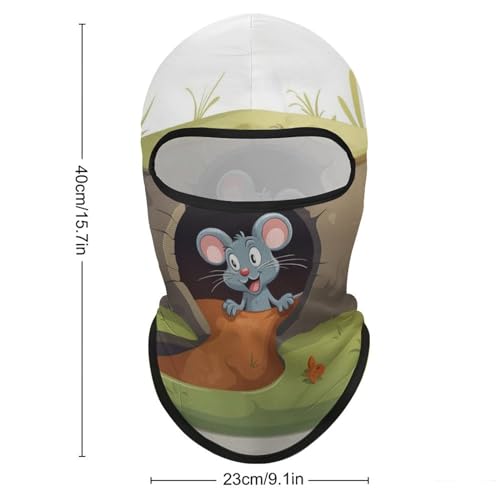 Balaclava para Hombre y Mujer para Esquí con Agujero para Animales, Cobertura Completa para Ciclista miniatura 2