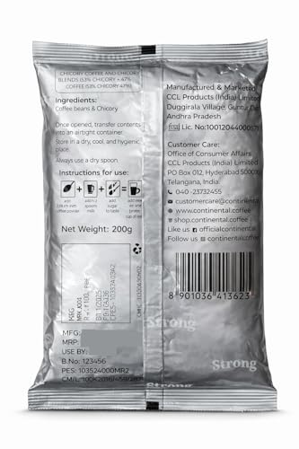 Image of Continental Super Strong Instant Coffee Powder 1kg (5 x 200g) - Extra Strong Bold Taste, Rich Aroma - Economy Bulk Value Pack - Instant Coffee for Home, Office & Daily Use - Hot & Cold Coffee