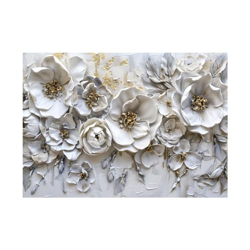 Mural art abstrait floral blanc : transformez vos murs vides