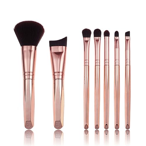 Mini ensemble de pinceaux de maquillage dégradé yeux et teint compact