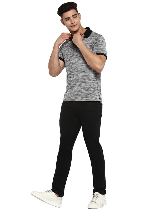 Image of AMERICAN CREW Half Sleeves Sports Polo T-Shirt for Men with Moisture Wicking Properties