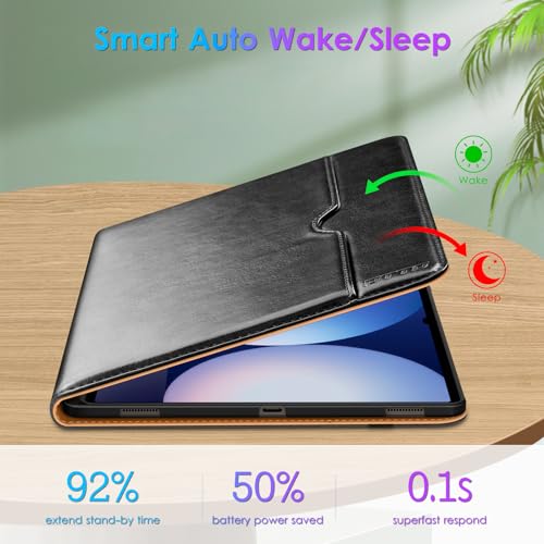 Image of DTTO for Samsung Galaxy Tab S9 Ultra 14.6 inch Case 2023, Premium Leather Business Folio Stand Cover with S Pen Holder for Galaxy Tablet S9 Ultra 14.6 2023 Model [SM-X910 /X916B /X918U], Black