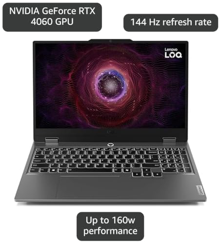Image of Lenovo LOQ 15 15AHP9 RTX 4060 AI Gaming Laptop, 15.6 inch FHD 144Hz, AMD Ryzen 7-8845HS, NVIDIA GeForce RTX 4060, 16GB DDR5 1TB SSD, W11H, Luna Grey with 3-Month Xbox PC Game Pass