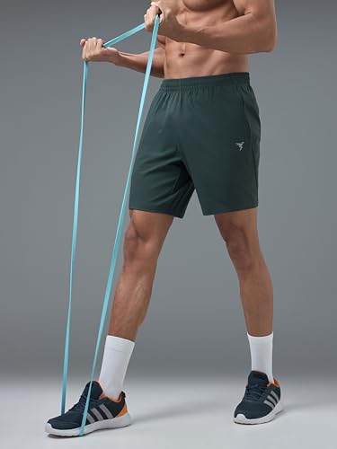 Image of TECHNOSPORT Men's Slim Fit Sports Shorts with Ts Flexi, Breathable Comfort for Gym, Running, Training