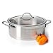 Produktbild ProCook Professional Stainless Steel - niedriger Bratentopf - mit Deckel - Induktion - 28 cm - 6,1 l - Schmortopf - CoolTouch Griffe - Edelstahl Topf - induktionsgeeignet