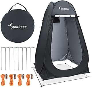 Sportneer Pop Up Privacy Changing Tent Camping Shower Tent, Portable Dressing Bathroom Potty Tent for Camping Hiking Toilet Beach Sun Shelter Picnic Fishing with Carrying Bag, UPF50+ 6.25 ft Tall