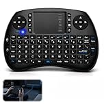 2.4GHz Mini Wireless Keyboard with Trackpad, Micro Bluetooth Multimedia Keyboard Mouse Combo, Small Wireless Keyboard with Rechargeable Portable Keyboards for KODI PC Smart TV Laptop Box Windows HTPC