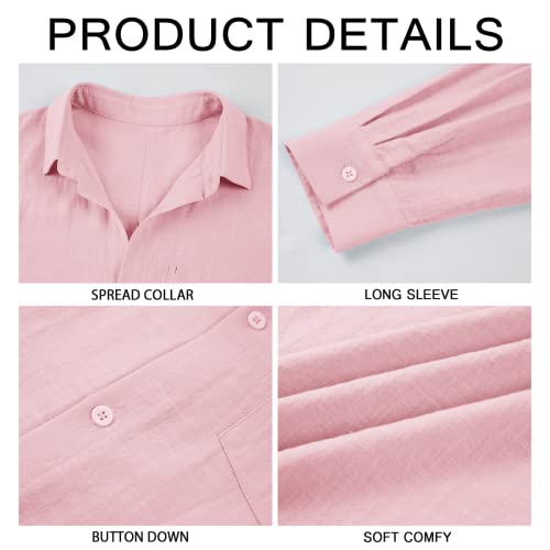 Image of Runcati Womens Button Down Shirts Linen Cotton Long Sleeve Blouse Tunic Tops Cover Up Shirt Loose Beach Bikini Dress