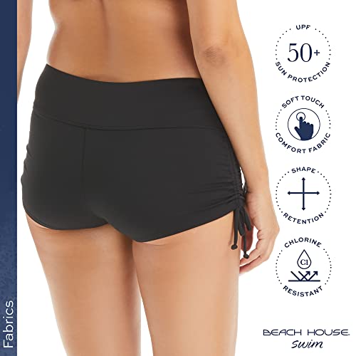 BEACH HOUSE Side Tie Bikini Swimsuit Shorts - Modest High Waisted Swim Bottom3