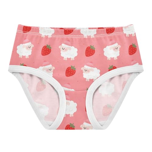 Girls' Underwear Cute Sheep Red Strawberry Toddle Brief Panties 20301221