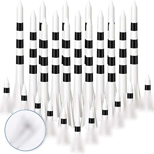 HESTYA 100 Pieces Plastic Golf Tees 3-1/4 Inch and 1-1/1 Inch 5 Prongs Plastic Tees Side Durable Tees Reduce Friction Golf Tees for Golf Accessories