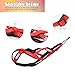 IIJIJO Dog Sledding Harness,Dog Sled Harness Pet Weight Pulling Sledding Harness Mushing X Back Harness for Large Dogs Husky Canicross Skijoring Scootering(Red,M)(Red,X-Large)