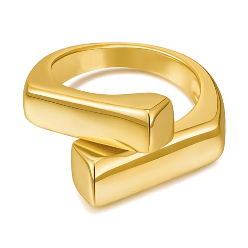 Bague ouverte réglable en or anti doigts gonflés taille adaptable