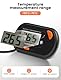 Aquarium Thermometer mit Sonde und Saugnapf, Mini Wasserthermometer Digital, digitales LCD-Wassertemperatur-Thermometer für Aquarium, Aquarium, Meeresreptilien, Terrarium (schwarz 1-teilig)
