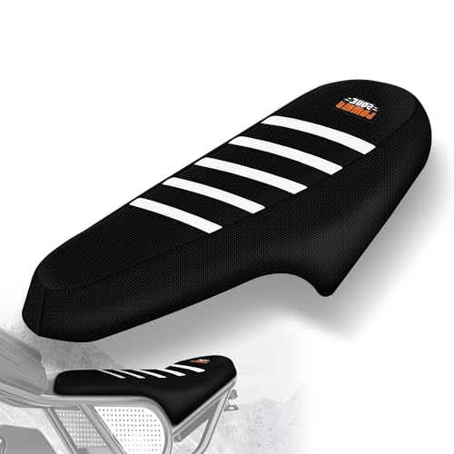 fewfuss Ribbed Seat Cover Compatible with Q20 - Non-Slip Electric Ebike Seat Cover Cushion (Black-White)
