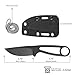 KNYXPP EDC Fixed Blade Knife, with cord to hang around the neck, neck knife with Kydex Sheath Full Tang,Multi-Purpose for Everyday Carrying (Black)