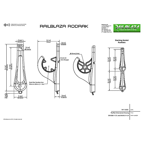 RAILBLAZA RodRak Fishing Rod Holder Storage Rack, Stackable for Multiple Rods, (Pack of 2) - Thumbnail 4