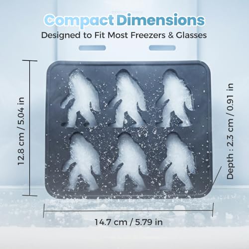 Molde de hielo de silicona con forma de pie, 6 cavidades miniatura 5
