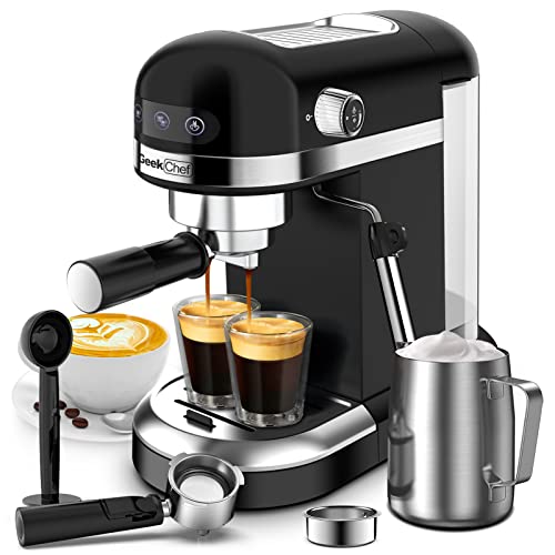 Geek-Chef-Espresso-Machine-20-Bar-Fast-Heating-Automatic-Compact-Coffee-Maker-with-Milk-Frother-Steam-Wand-Latte-Cappuccino-Maker-for-Espresso-14L-Water-Tank-1350W