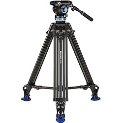 Benro S8 Pro Benro Trípode de vídeo de Aluminio de Doble Etapa A673TM y Cabeza S8PRO - Cuenco de 75 mm, 3 Secciones de Patas, Bloqueo de Palanca giratoria