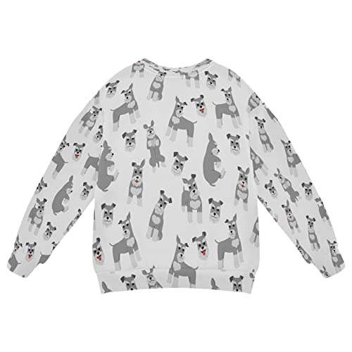 Grey Schnauzer Dog Boy Girl Sweatshirt Toddler Crewneck Pullover Sweater Long Sleeve Fall Winter Clothes2