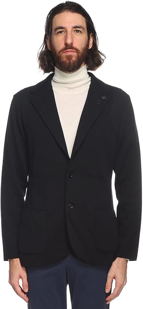 Amazon | [LARDINI] (ラルディーニ) ウール シングル ニットジャケット