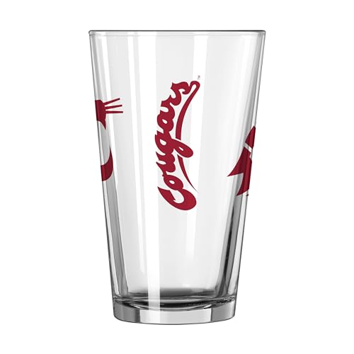 Image of Logo Brands NCAA 16 oz Pint Glass - Durable Glass With Bold Team Color- Chip-Resistant Rim Drinkware For Fans, Tailgates, Home Bars & Everyday Use